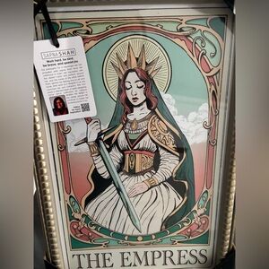 Sapna Shah Tarot Card THE EMPRESS Celestial Astrology Framed Art 18x12